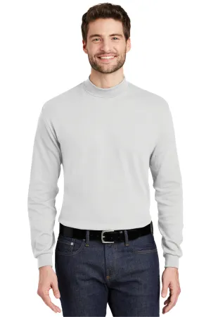 Port Authority Mens Long Sleeve Mock Neck T-Shirt - White  Premium quality Clothing Port-Authority
