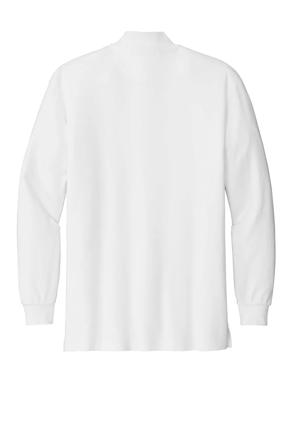 Port Authority Mens Long Sleeve Mock Neck T-Shirt - White  Premium quality Clothing Port-Authority