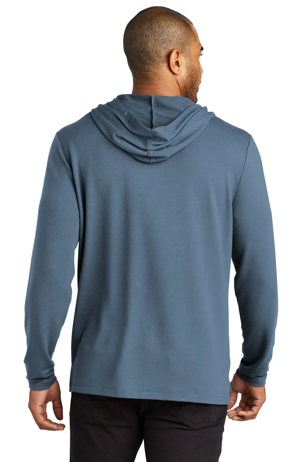 Port Authority Mens Microterry Snag Resistant Hooded Sweatshirt Hoodie - Dusk Blue  Premium quality Clothing Port-Authority
