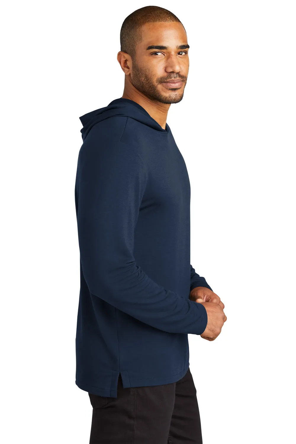 Port Authority Mens Microterry Snag Resistant Hooded Sweatshirt Hoodie - River Navy Blue  Premium quality Clothing Port-Authority