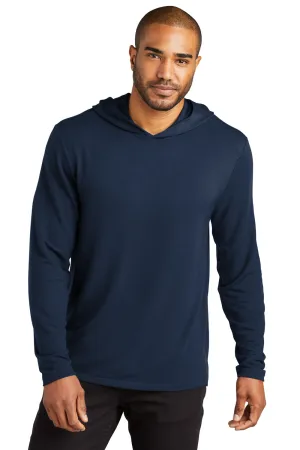 Port Authority Mens Microterry Snag Resistant Hooded Sweatshirt Hoodie - River Navy Blue  Premium quality Clothing Port-Authority