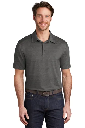Port Authority Mens Moisture Wicking Short Sleeve Polo Shirt - Black/Thunder Grey  Premium quality Clothing Port-Authority