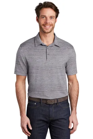 Port Authority Mens Moisture Wicking Short Sleeve Polo Shirt - Graphite Grey/White  Premium quality Clothing Port-Authority