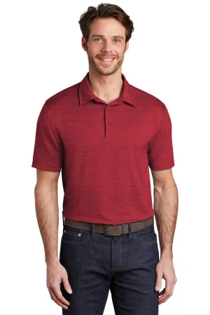 Port Authority Mens Moisture Wicking Short Sleeve Polo Shirt - Red/Black - Closeout  Premium quality Clothing Port-Authority
