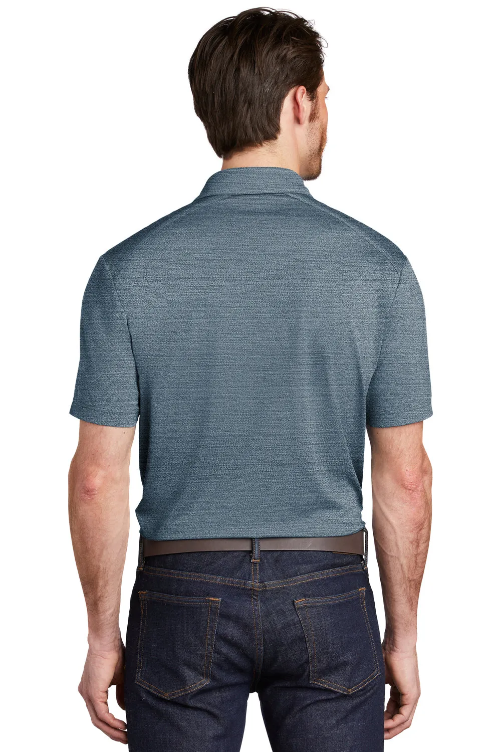 Port Authority Mens Moisture Wicking Short Sleeve Polo Shirt - Regatta Blue/Gusty Grey  Premium quality Clothing Port-Authority