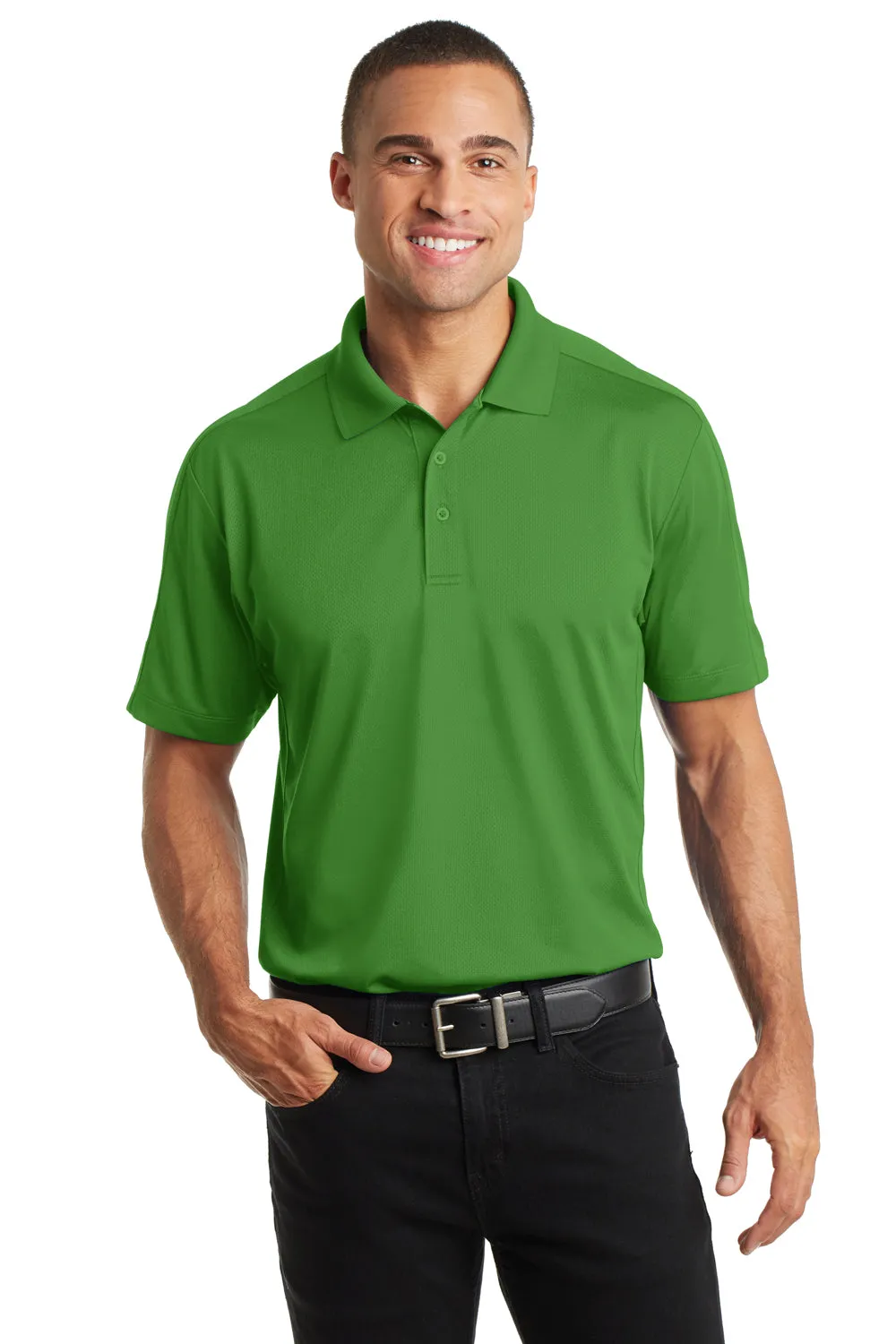 Port Authority Mens Moisture Wicking Short Sleeve Polo Shirt - Vine Green - Closeout  Premium quality Clothing Port-Authority