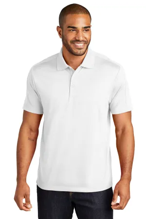 Port Authority Mens Moisture Wicking Short Sleeve Polo Shirt - White  Premium quality Clothing Port-Authority