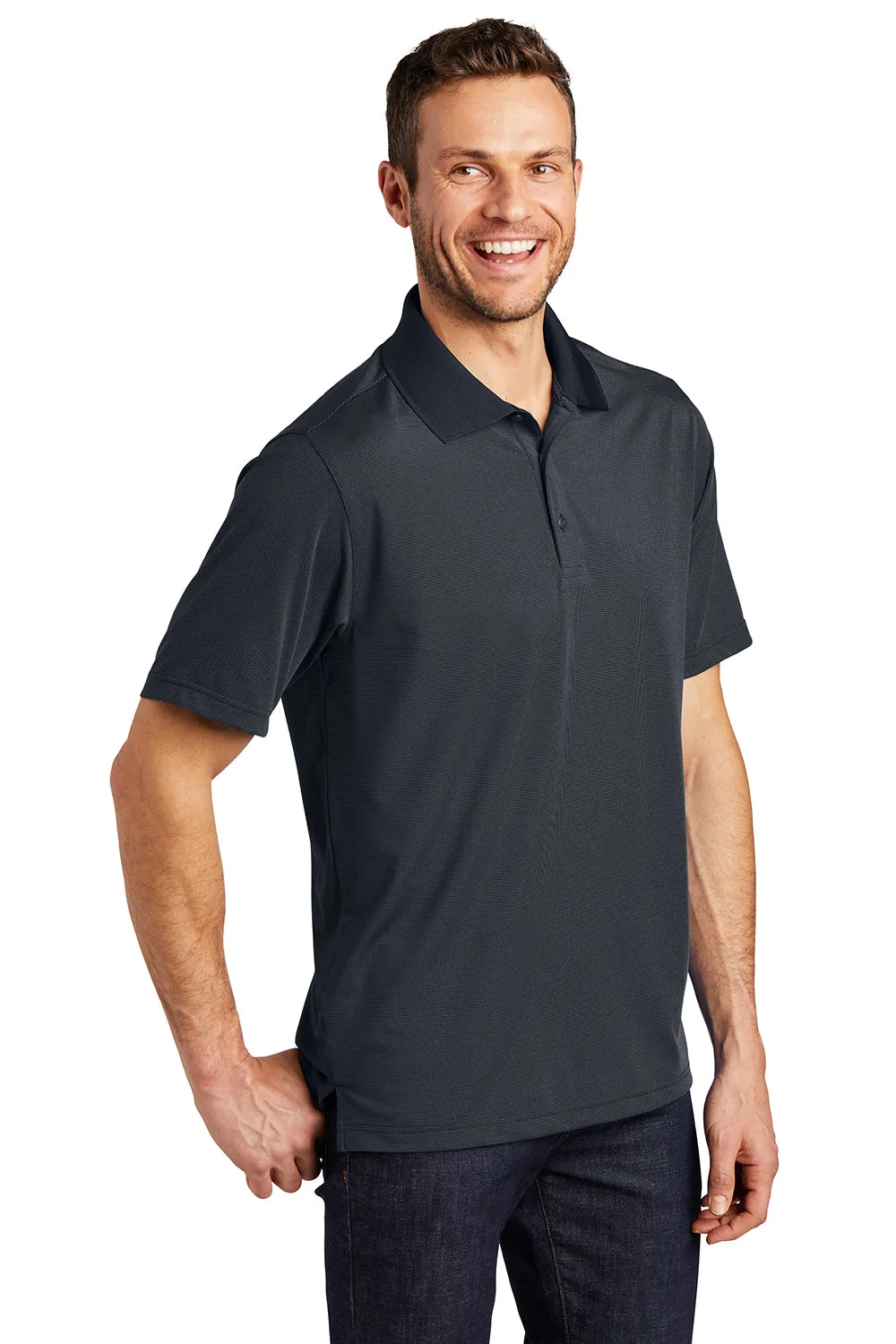 Port Authority Mens Performance Moisture Wicking Short Sleeve Polo Shirt - Graphite Grey/Black - Closeout  Premium quality Clothing Port-Authority