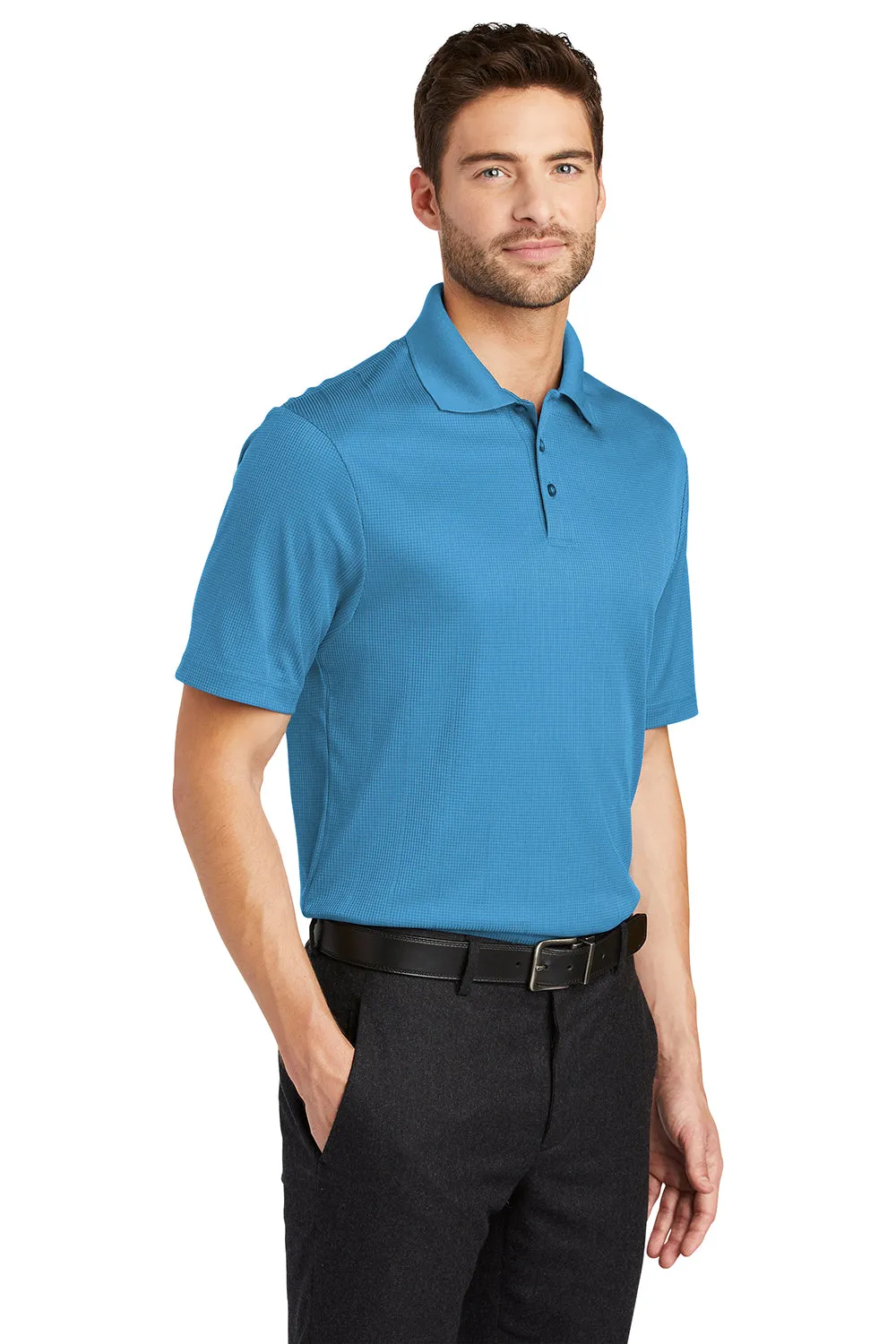 Port Authority Mens Performance Moisture Wicking Short Sleeve Polo Shirt - Ocean Blue  Premium quality Clothing Port-Authority