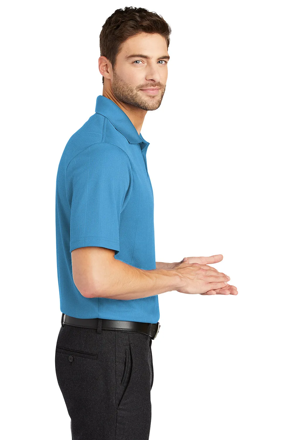 Port Authority Mens Performance Moisture Wicking Short Sleeve Polo Shirt - Ocean Blue  Premium quality Clothing Port-Authority