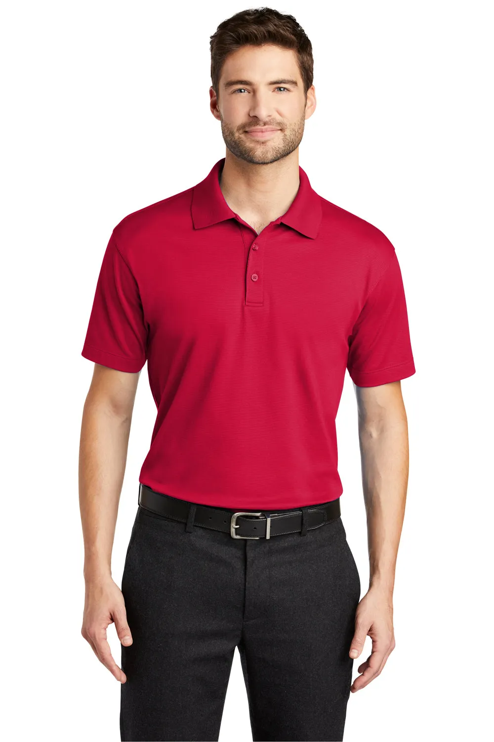 Port Authority Mens Rapid Dry Moisture Wicking Short Sleeve Polo Shirt - Engine Red  Premium quality Clothing Port-Authority