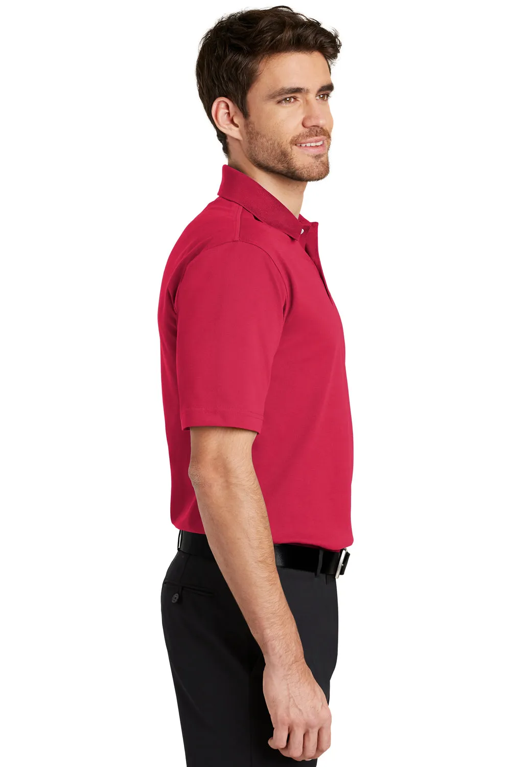 Port Authority Mens Rapid Dry Moisture Wicking Short Sleeve Polo Shirt - Red - Closeout  Premium quality Clothing Port-Authority