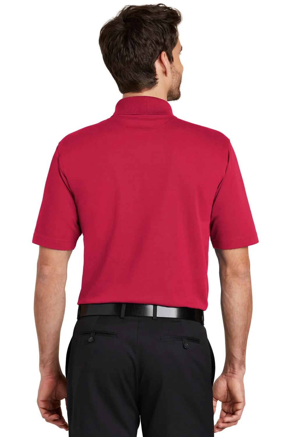 Port Authority Mens Rapid Dry Moisture Wicking Short Sleeve Polo Shirt - Red - Closeout  Premium quality Clothing Port-Authority