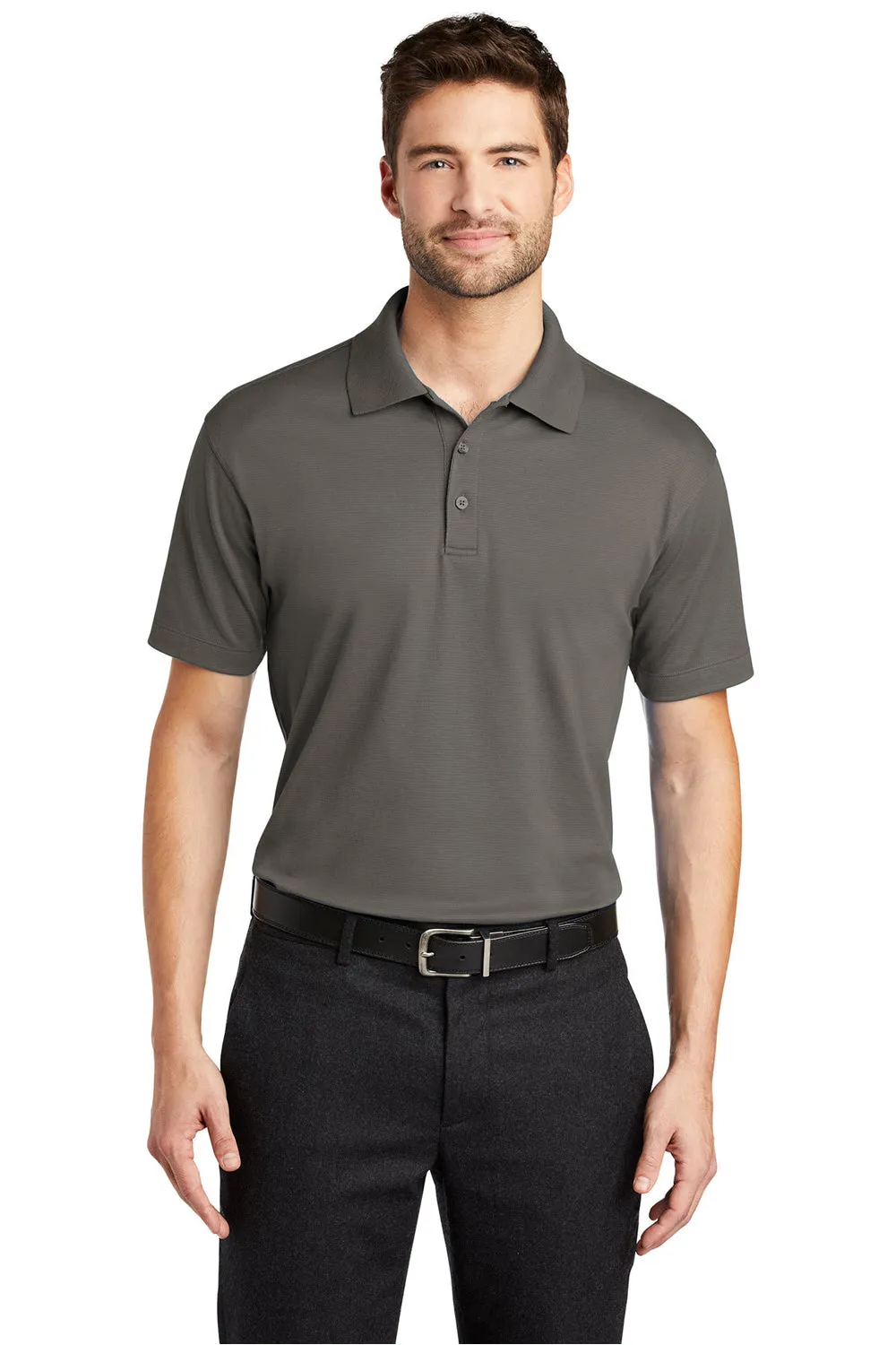 Port Authority Mens Rapid Dry Moisture Wicking Short Sleeve Polo Shirt - Smoke Grey  Premium quality Clothing Port-Authority