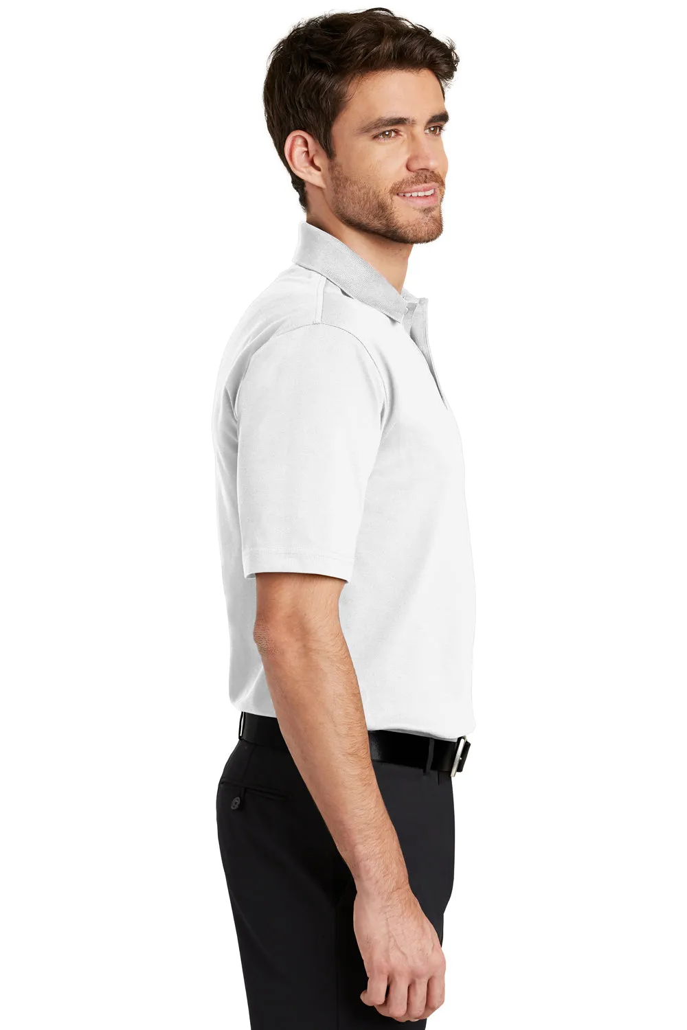 Port Authority Mens Rapid Dry Moisture Wicking Short Sleeve Polo Shirt - White  Premium quality Clothing Port-Authority