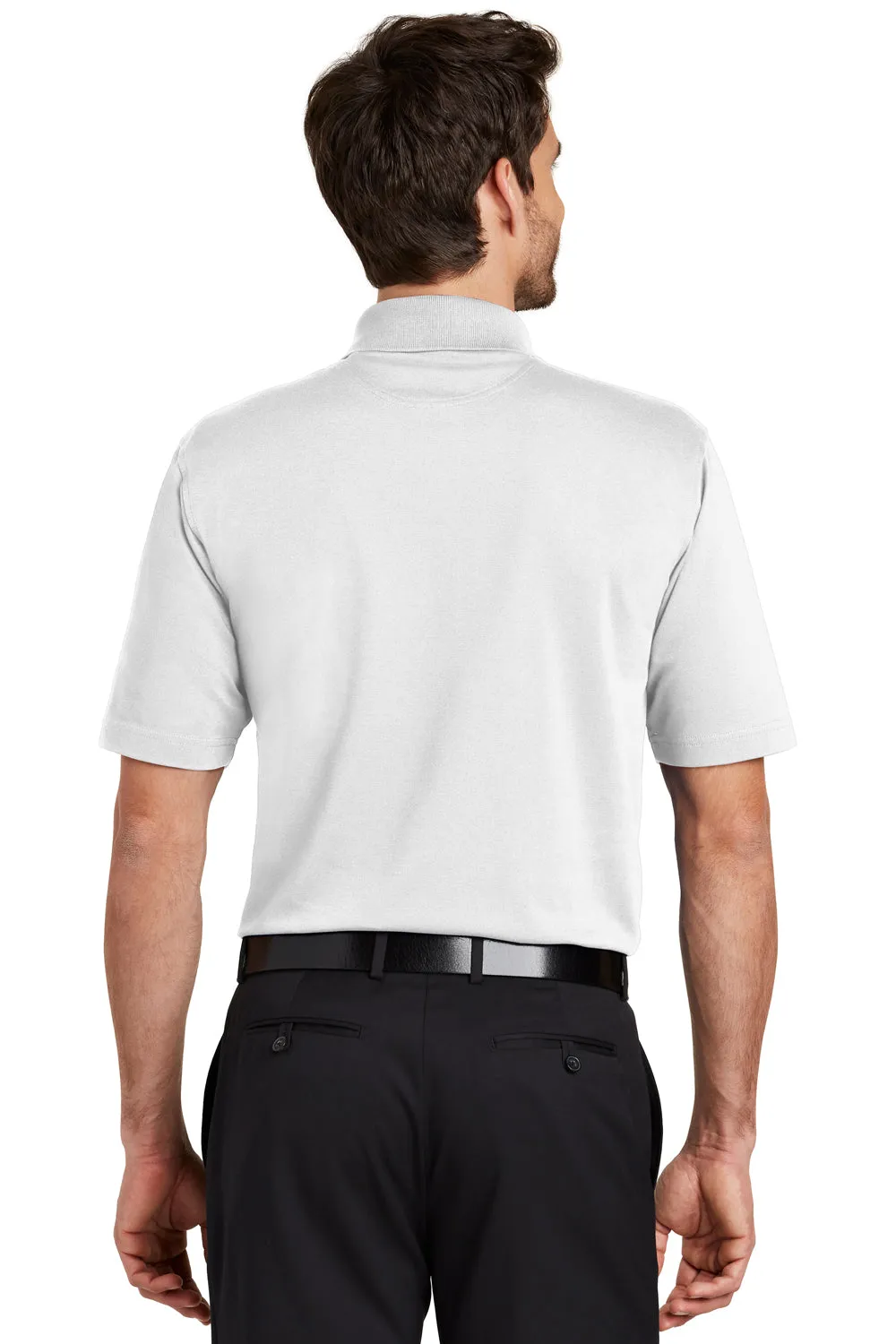 Port Authority Mens Rapid Dry Moisture Wicking Short Sleeve Polo Shirt - White  Premium quality Clothing Port-Authority