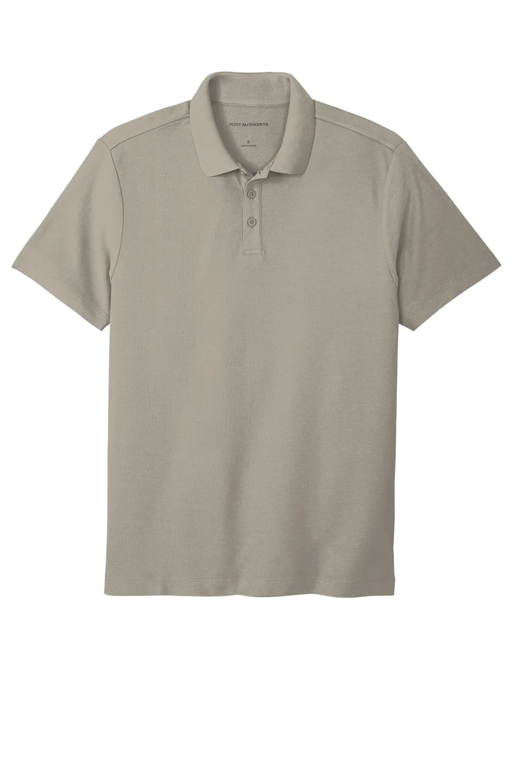 Port Authority Mens React SuperPro Snag Resistant Short Sleeve Polo Shirt - Gusty Grey  Premium quality Clothing Port-Authority