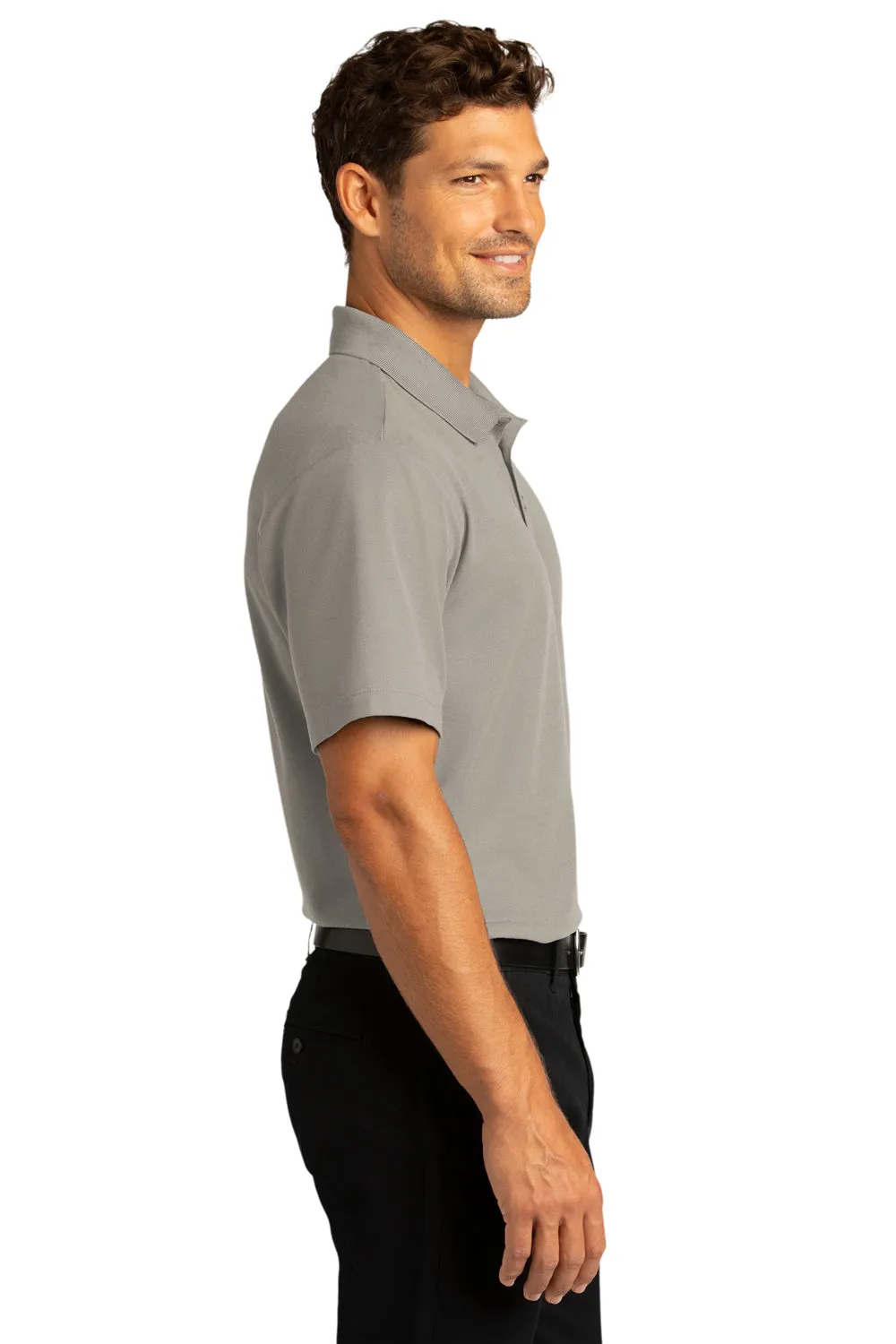 Port Authority Mens React SuperPro Snag Resistant Short Sleeve Polo Shirt - Gusty Grey  Premium quality Clothing Port-Authority