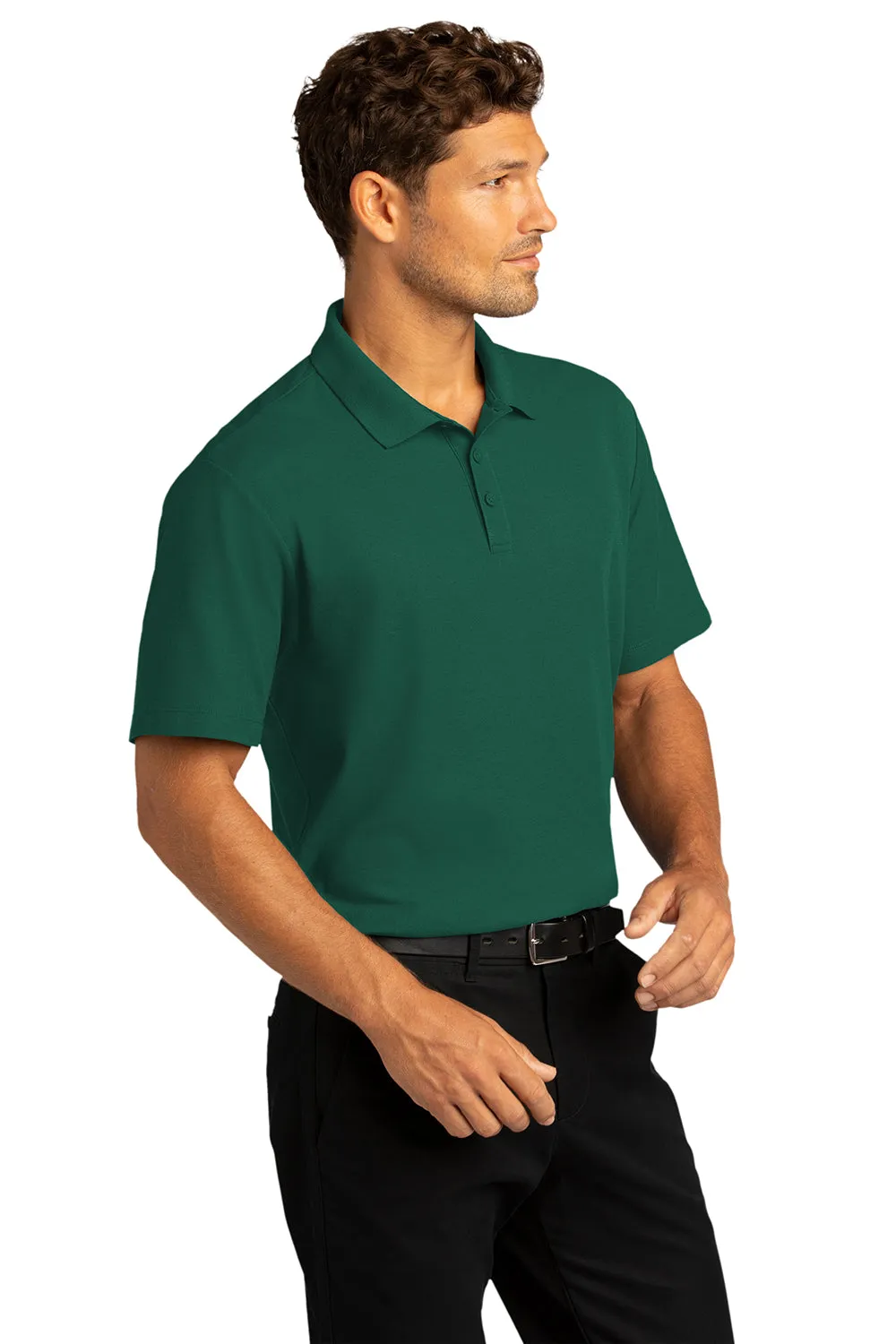 Port Authority Mens React SuperPro Snag Resistant Short Sleeve Polo Shirt - Marine Green - Closeout  Premium quality Clothing Port-Authority