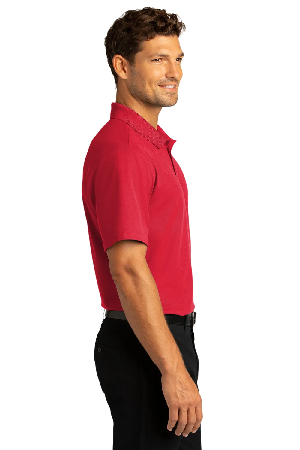Port Authority Mens React SuperPro Snag Resistant Short Sleeve Polo Shirt - Rich Red  Premium quality Clothing Port-Authority