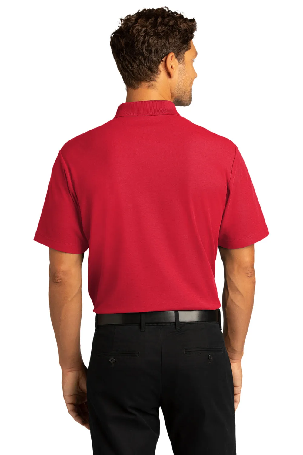 Port Authority Mens React SuperPro Snag Resistant Short Sleeve Polo Shirt - Rich Red  Premium quality Clothing Port-Authority