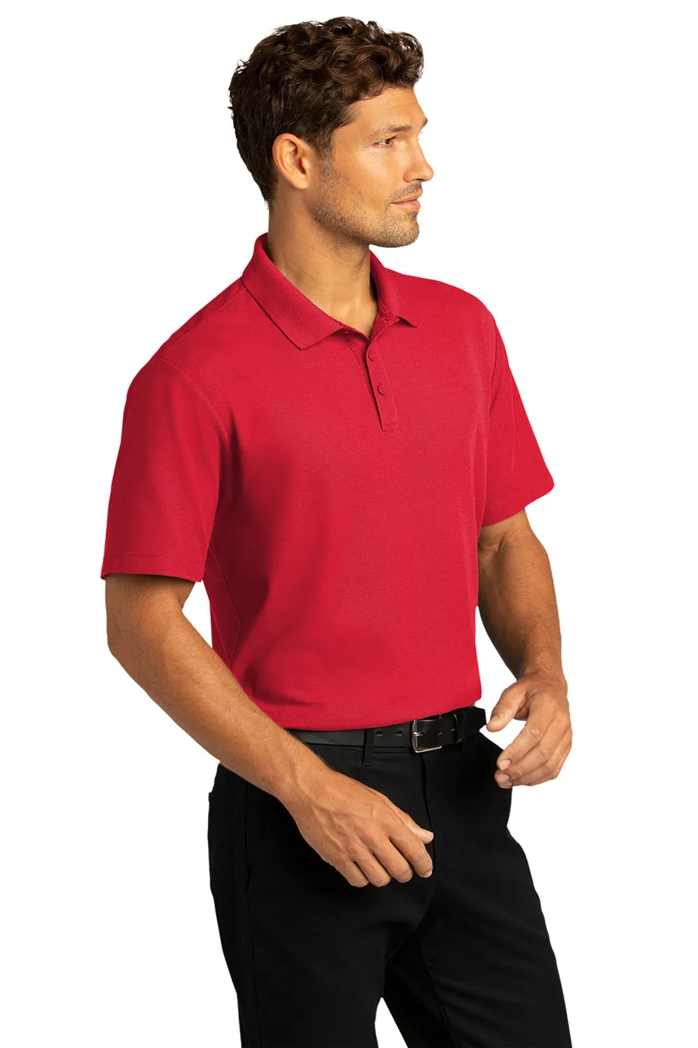 Port Authority Mens React SuperPro Snag Resistant Short Sleeve Polo Shirt - Rich Red  Premium quality Clothing Port-Authority
