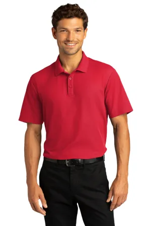 Port Authority Mens React SuperPro Snag Resistant Short Sleeve Polo Shirt - Rich Red  Premium quality Clothing Port-Authority