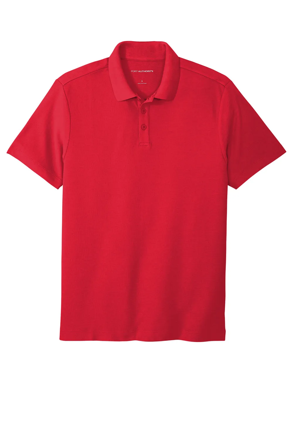 Port Authority Mens React SuperPro Snag Resistant Short Sleeve Polo Shirt - Rich Red  Premium quality Clothing Port-Authority