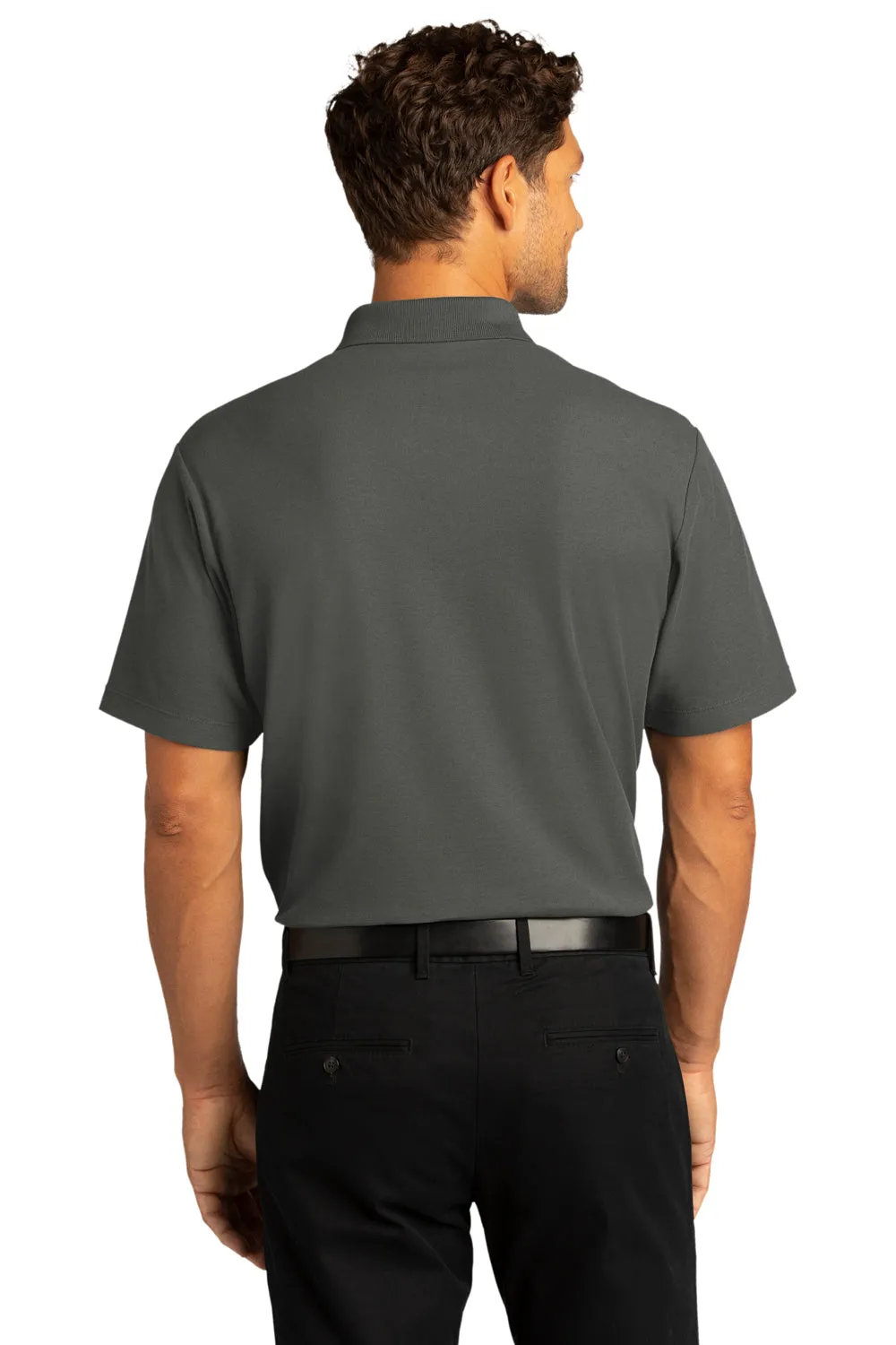 Port Authority Mens React SuperPro Snag Resistant Short Sleeve Polo Shirt - Storm Grey  Premium quality Clothing Port-Authority