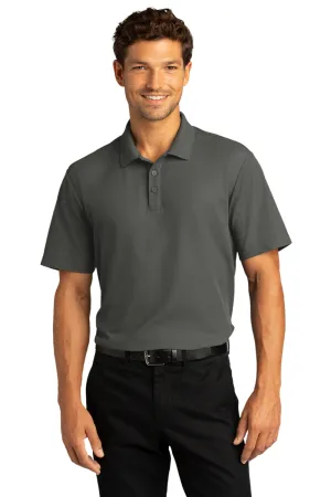 Port Authority Mens React SuperPro Snag Resistant Short Sleeve Polo Shirt - Storm Grey  Premium quality Clothing Port-Authority