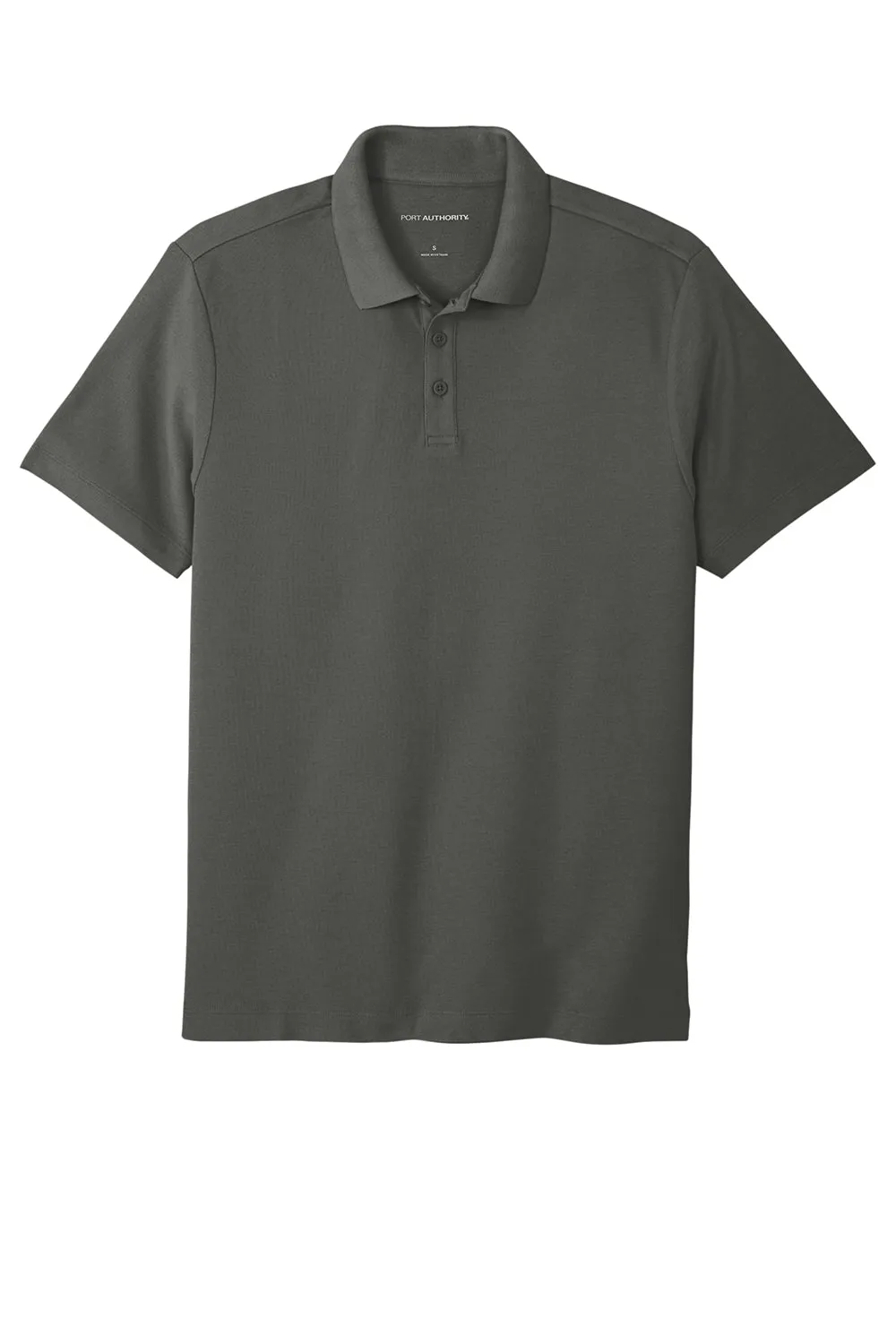 Port Authority Mens React SuperPro Snag Resistant Short Sleeve Polo Shirt - Storm Grey  Premium quality Clothing Port-Authority