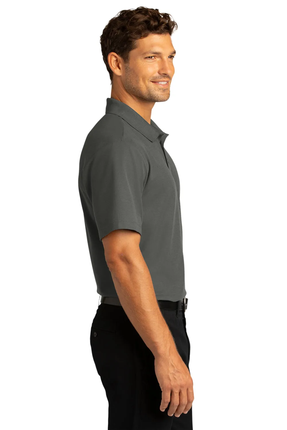 Port Authority Mens React SuperPro Snag Resistant Short Sleeve Polo Shirt - Storm Grey  Premium quality Clothing Port-Authority