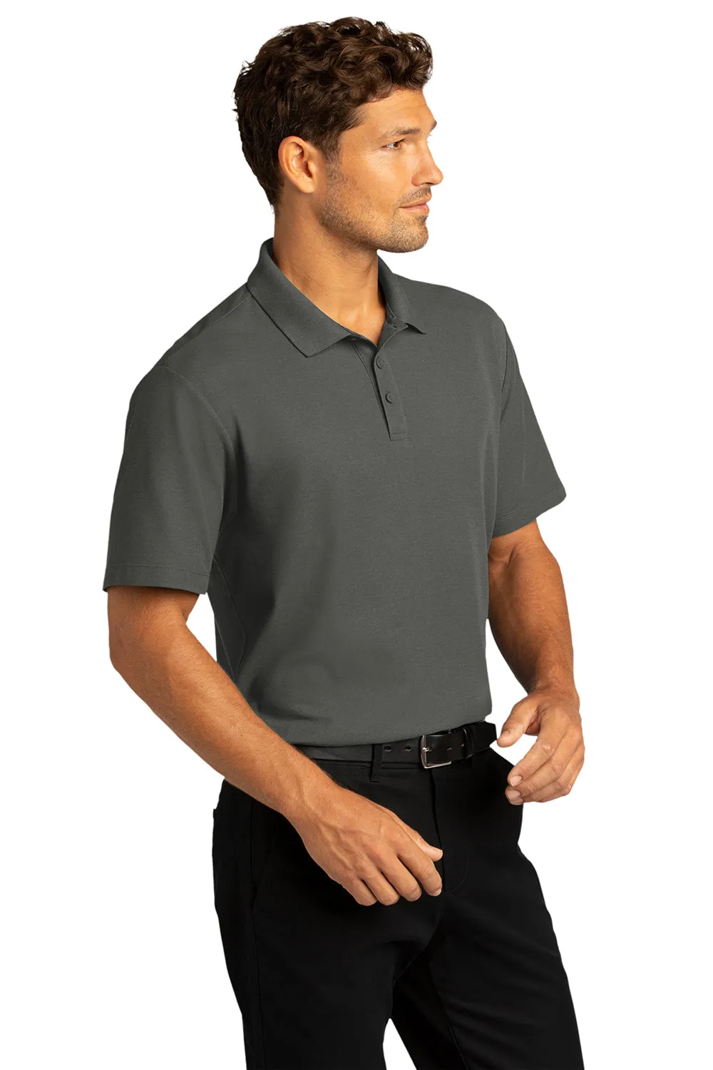 Port Authority Mens React SuperPro Snag Resistant Short Sleeve Polo Shirt - Storm Grey  Premium quality Clothing Port-Authority