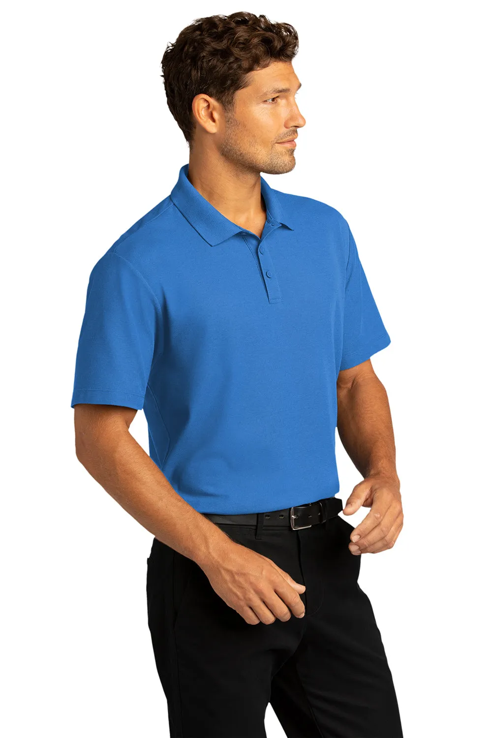 Port Authority Mens React SuperPro Snag Resistant Short Sleeve Polo Shirt - Strong Blue  Premium quality Clothing Port-Authority
