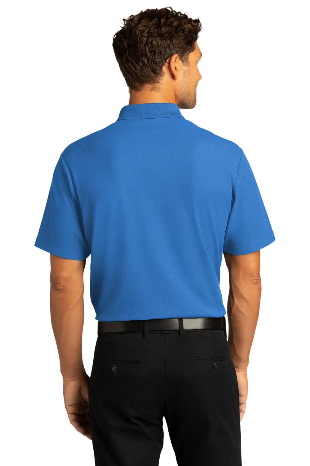 Port Authority Mens React SuperPro Snag Resistant Short Sleeve Polo Shirt - Strong Blue  Premium quality Clothing Port-Authority