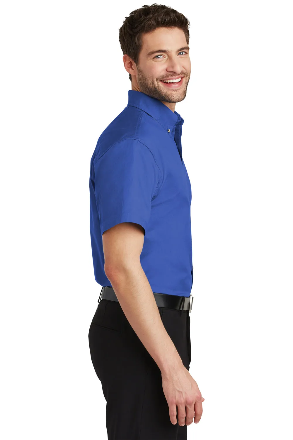 Port Authority Mens Short Sleeve Button Down Shirt w/ Pocket - Faded Blue - Closeout  Premium quality Clothing Port-Authority