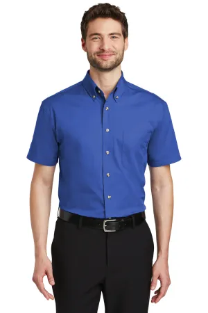 Port Authority Mens Short Sleeve Button Down Shirt w/ Pocket - Faded Blue - Closeout  Premium quality Clothing Port-Authority