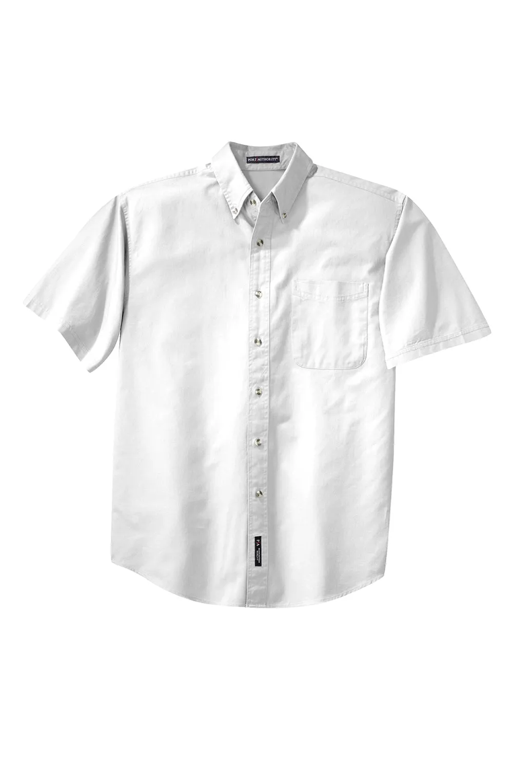 Port Authority Mens Short Sleeve Button Down Shirt w/ Pocket - White - Closeout  Premium quality Clothing Port-Authority