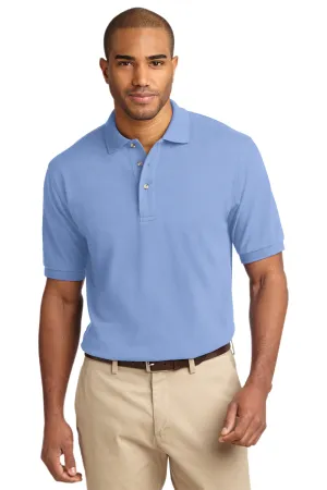 Port Authority Mens Shrink Resistant Short Sleeve Polo Shirt - Light Blue - Closeout  Premium quality Clothing Port-Authority