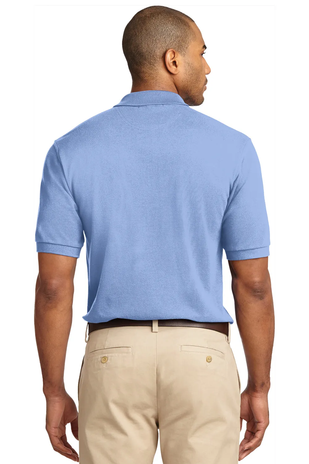 Port Authority Mens Shrink Resistant Short Sleeve Polo Shirt - Light Blue - Closeout  Premium quality Clothing Port-Authority