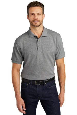 Port Authority Mens Shrink Resistant Short Sleeve Polo Shirt - Oxford Grey  Premium quality Clothing Port-Authority