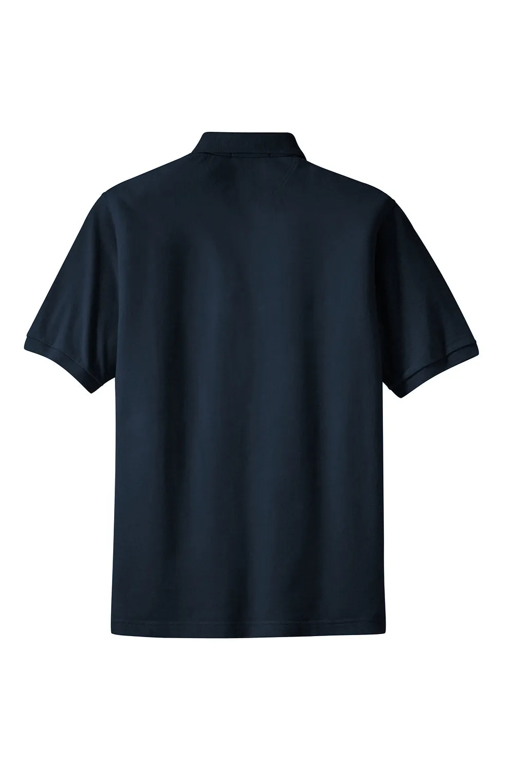 Port Authority Mens Shrink Resistant Short Sleeve Polo Shirt w/ Pocket - Navy Blue  Premium quality Clothing Port-Authority