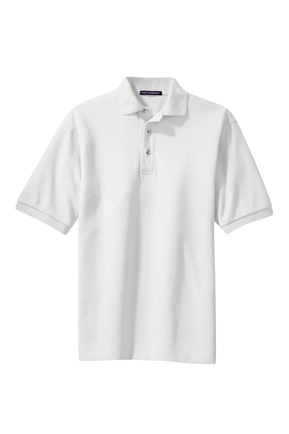 Port Authority Mens Shrink Resistant Short Sleeve Polo Shirt - White  Premium quality Clothing Port-Authority
