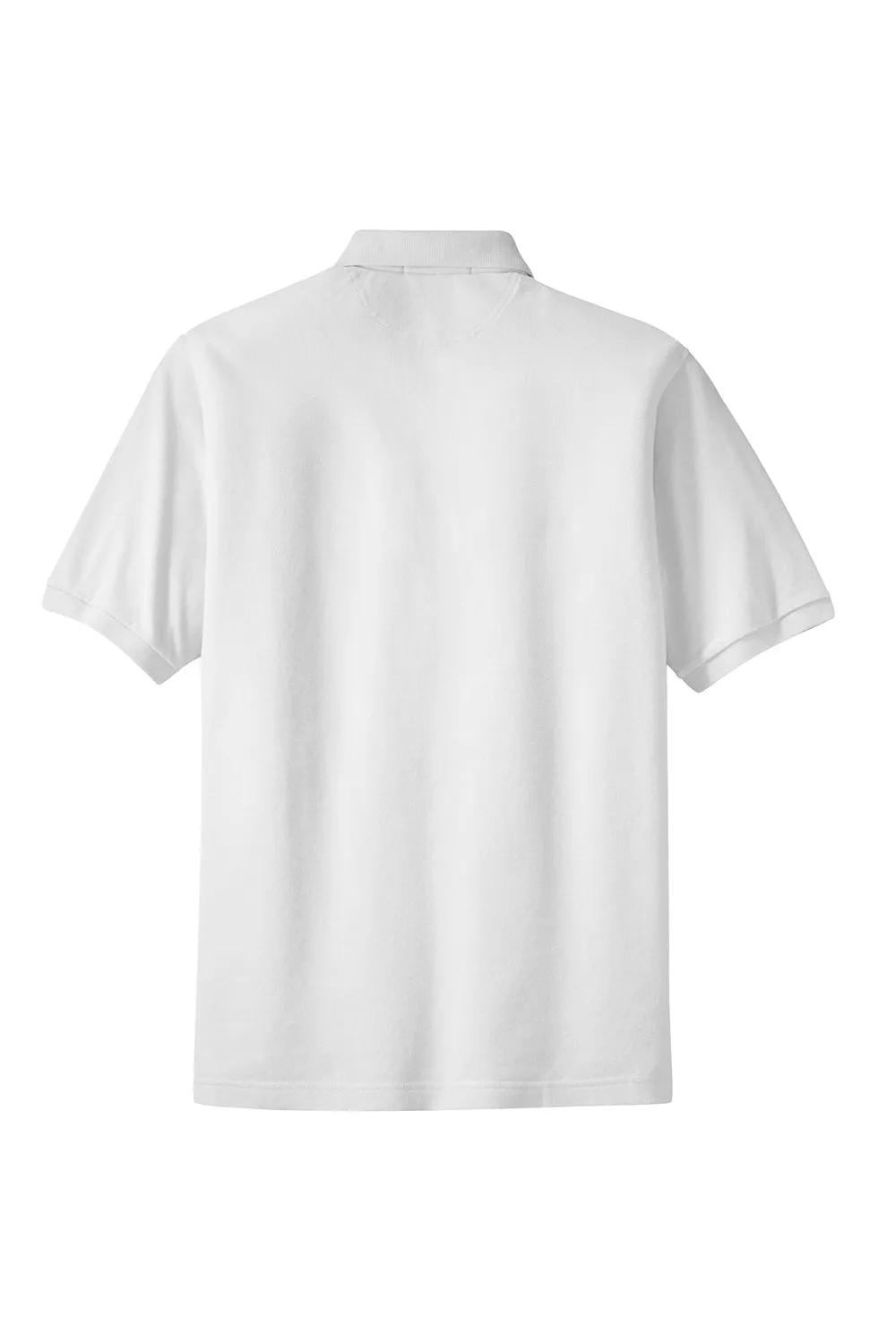 Port Authority Mens Shrink Resistant Short Sleeve Polo Shirt - White  Premium quality Clothing Port-Authority