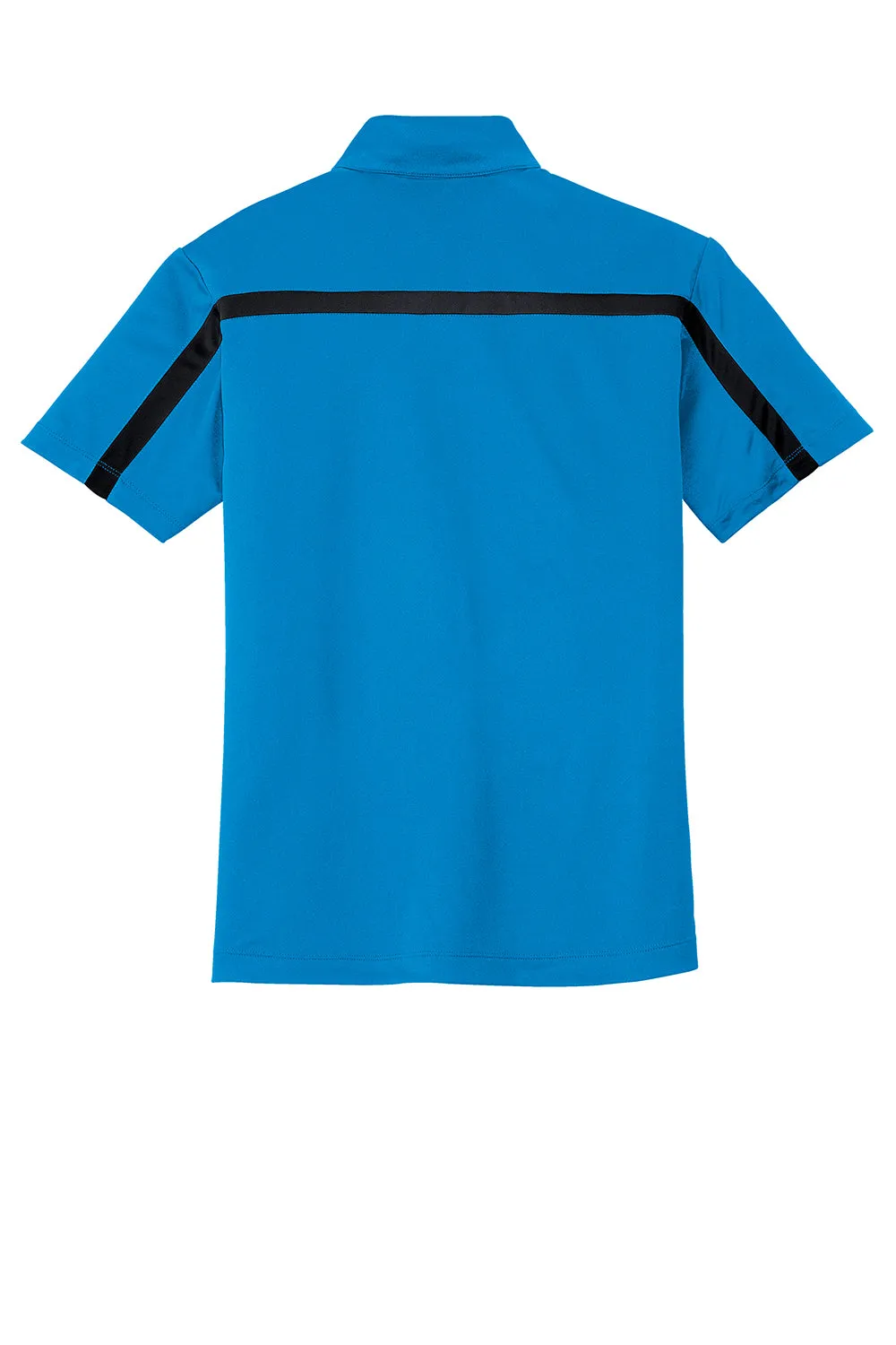 Port Authority Mens Silk Touch Performance Moisture Wicking Short Sleeve Polo Shirt - Brilliant Blue/Black  Premium quality Clothing Port-Authority