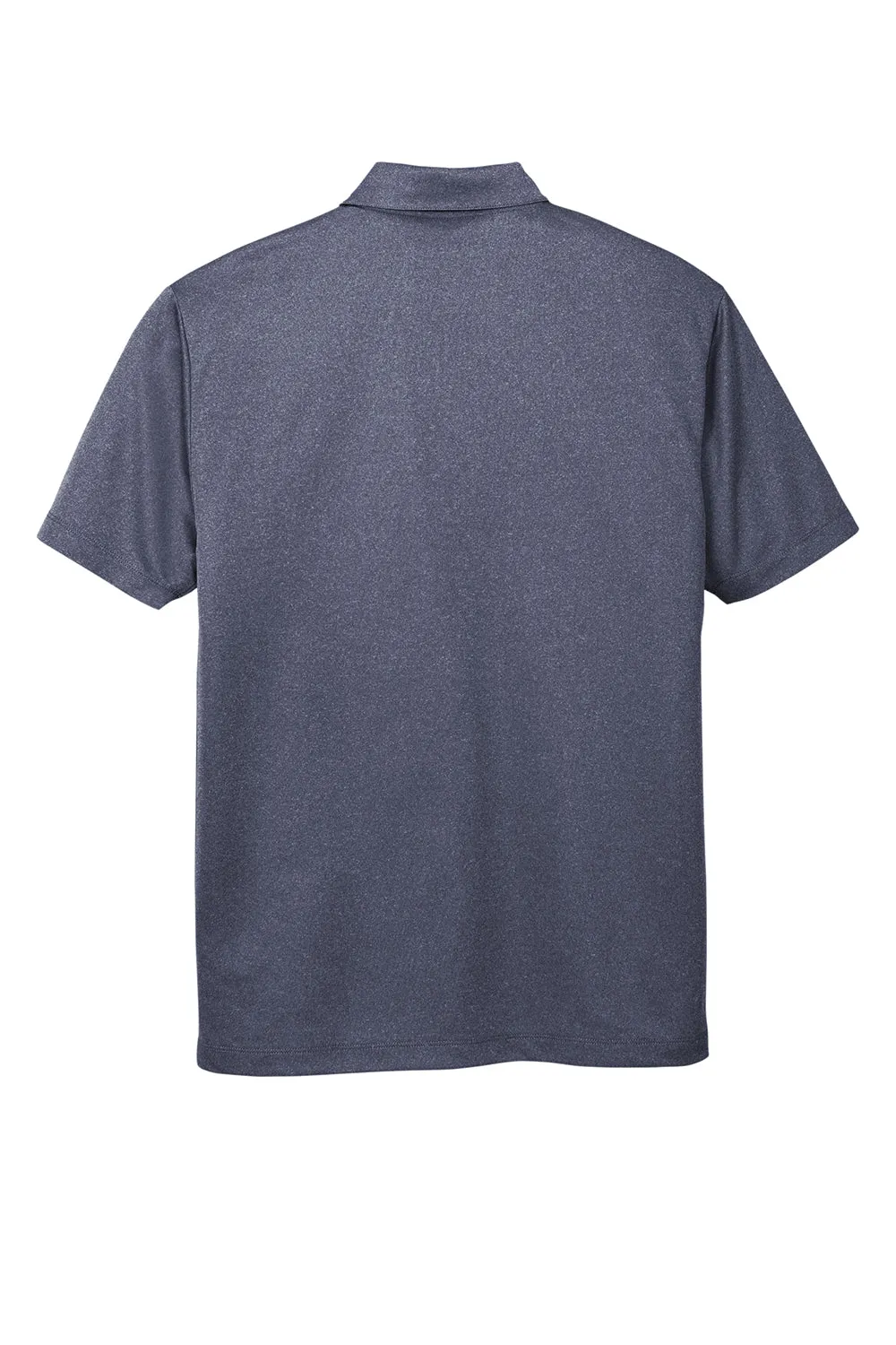 Port Authority Mens Silk Touch Performance Moisture Wicking Short Sleeve Polo Shirt - Heather Navy Blue  Premium quality Clothing Port-Authority