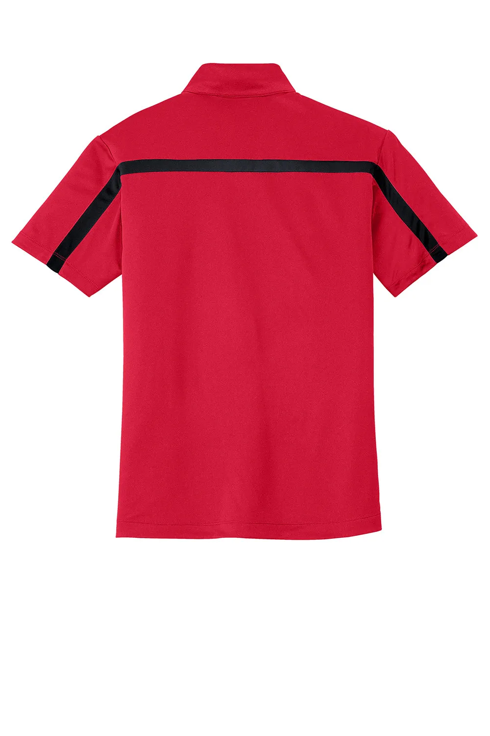 Port Authority Mens Silk Touch Performance Moisture Wicking Short Sleeve Polo Shirt - Red/Black  Premium quality Clothing Port-Authority