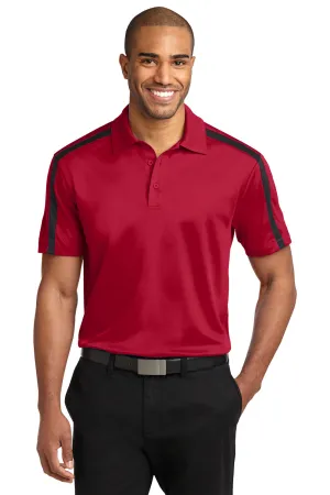 Port Authority Mens Silk Touch Performance Moisture Wicking Short Sleeve Polo Shirt - Red/Black  Premium quality Clothing Port-Authority