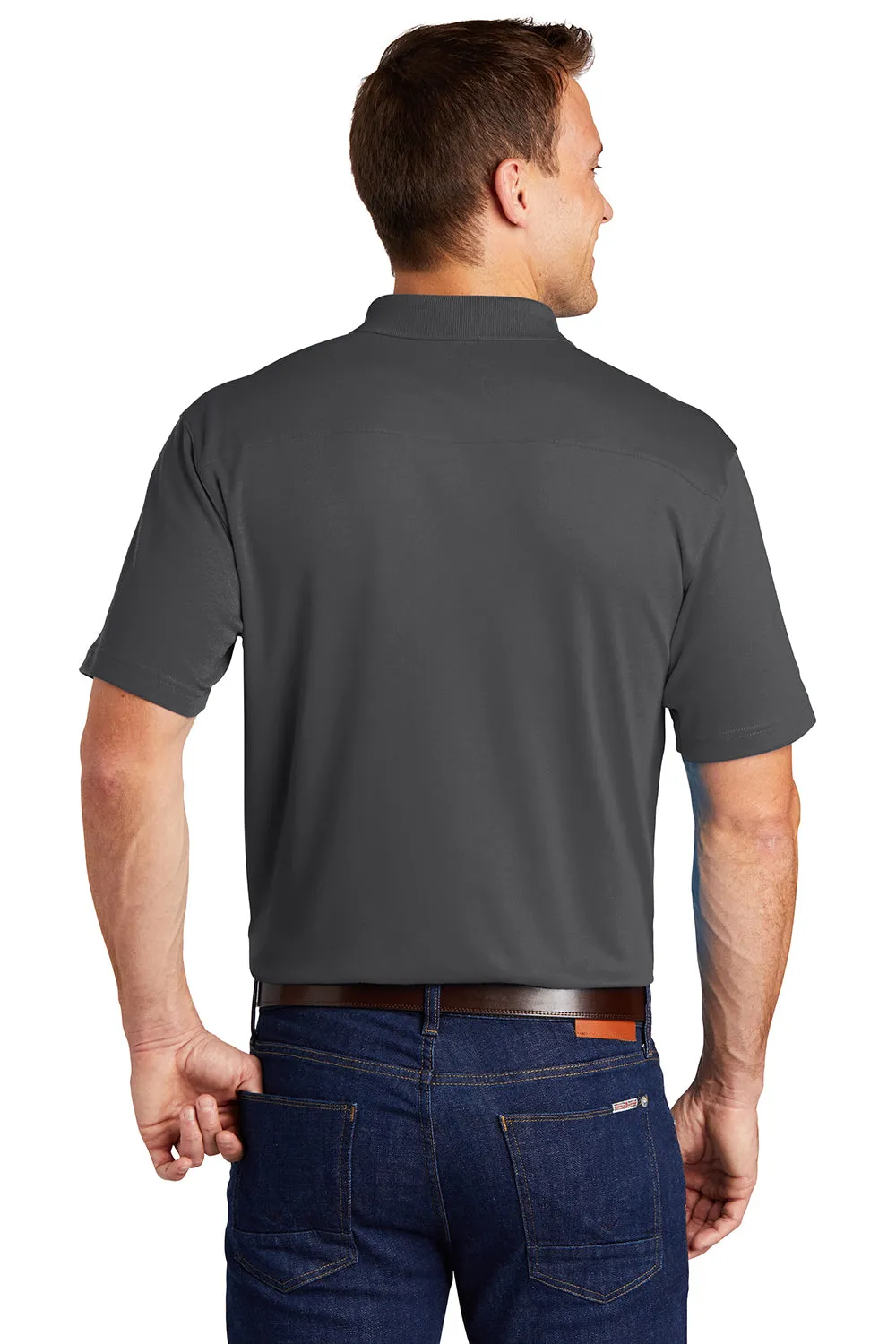 Port Authority Mens Silk Touch Performance Moisture Wicking Short Sleeve Polo Shirt - Sterling Grey  Premium quality Clothing Port-Authority