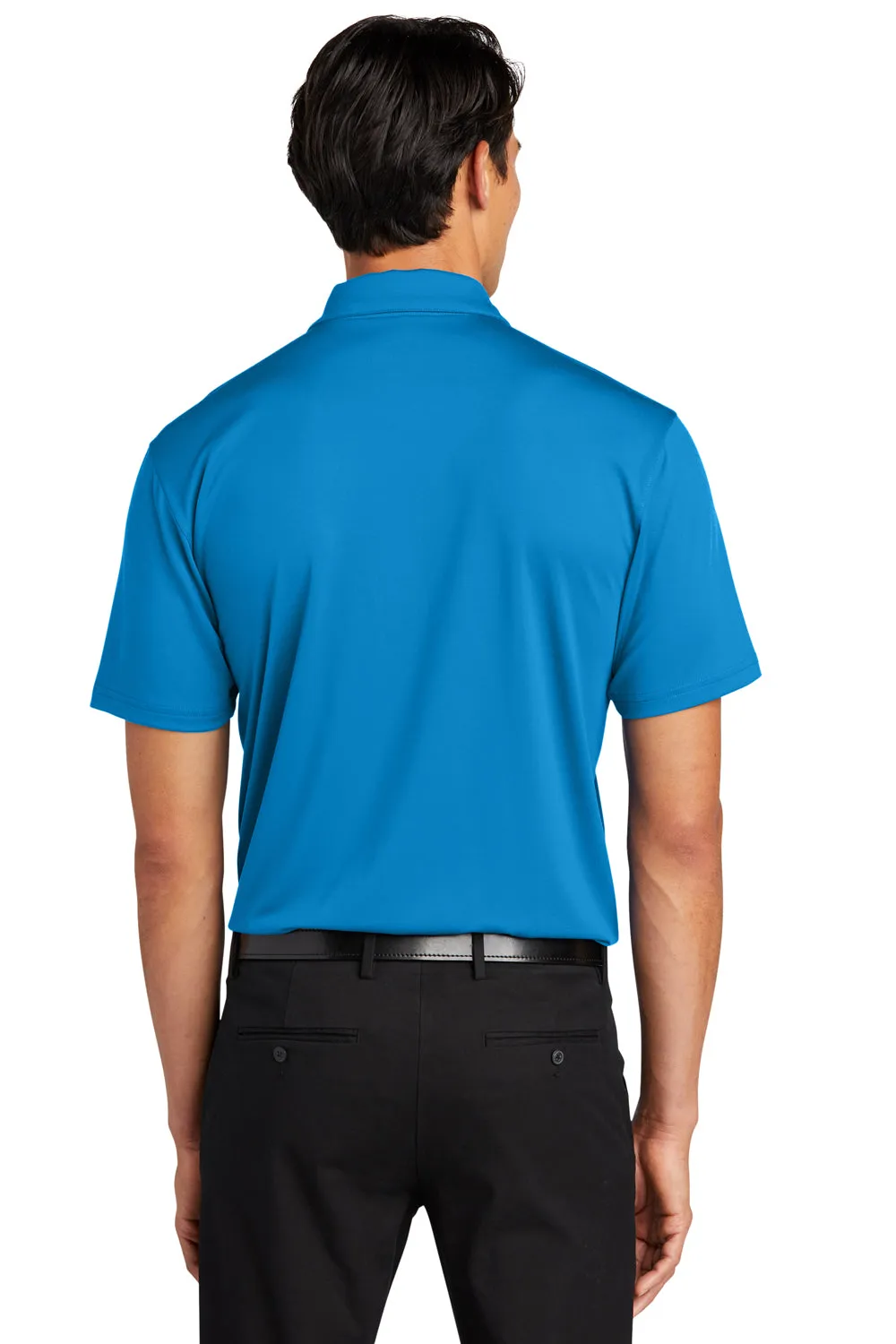 Port Authority Mens Staff Performance Moisture Wicking Short Sleeve Polo Shirt - Brilliant Blue  Premium quality Clothing Port-Authority